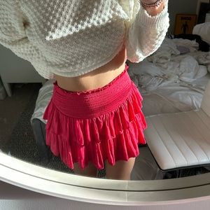 Mustard seed Pink ruffle skirt size small